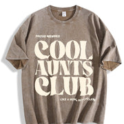 Cool Aunts Club vintage washed oversized T-shirt in Brown