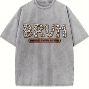 Heavy Retro Urban Vintage Washed T-Shirt in Gray