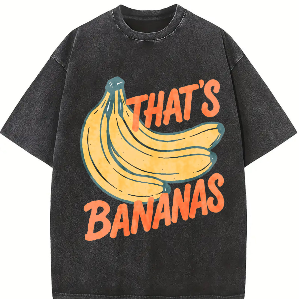 That's Bananas Vintage Washed T-Shirt in Black