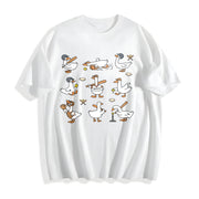 Silly Goose Softball Cotton T-Shirt in White