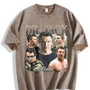 Dr. Jack Abb0t the Pittt Vintage Washed T-Shirt in Brown