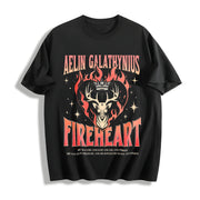 Throne of Glass Fan Cotton T-Shirt in Black
