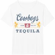 Cowboys and Tequila Cotton T-Shirt in White