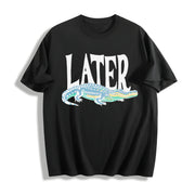 Later Gator 90s Retro Cotton T-Shirt in Black