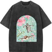 I Will Be with You Vintage Washed T-Shirt in Black