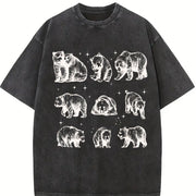 Bears 90s ® Tattoo Vintage Washed T-Shirt in Black