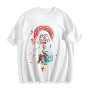 Retro Nuns Cotton T-Shirt in White