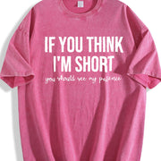 Saying Humor Cute Unisexs Vintage Washed T-Shirt in Red
