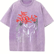 Mf Doom 90s hip hop Rapper Lover vintage washed oversized T-shirt in Purple