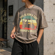 Golf Grandpa Golf Vintage Washed T-Shirt in Brown
