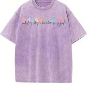 And All My Life You Have Been Faithful Vintage Washed T-Shirt in Purple