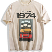 Volvo 1974 Marketing Campaign Vintage Washed T-Shirt in Beige