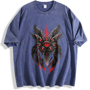 Be Not Afraid Seraphim Angel Biblical Guardian Angel With vintage washed oversized T-shirt in Blue