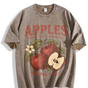 Apples Autumn's Best Vintage Washed T-Shirt in Brown