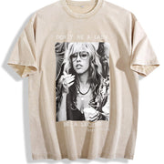 Stevie Nicks Don't Be a Be a Legend Vintage Washed T-Shirt in Beige