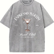 For Formal Urban Distressed Enthusiasts Vintage Washed T-Shirt in Gray