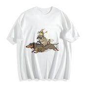 Off to Cause a Kerfuffle Cotton T-Shirt in White