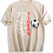 Tigers Soccer Vintage Washed T-Shirt in Beige