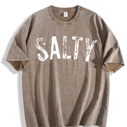 Salty Retro Beach Favorite vintage washed oversized T-shirt in Brown