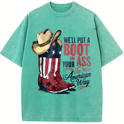 Courtesy of the Red White and Blue In 4th of July vintage washed oversized T-shirt in Blue