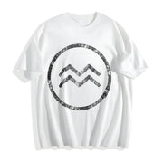 Zodiac Symbol Astrology Horoscope Birthday All Star Signs Cotton T-Shirt in White