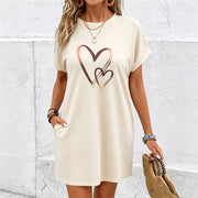 Valentine's Day Dress Cotton T-Shirt in White