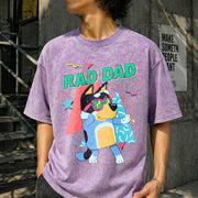 Rad Dad Rad Like Dad Vintage Washed T-Shirt in Purple
