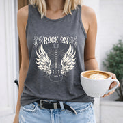 2024 European and American Tank Women's Color Cotton Tank Top in Gray