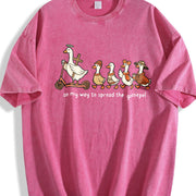 Fun Goose Christian Vintage Washed T-Shirt in Red