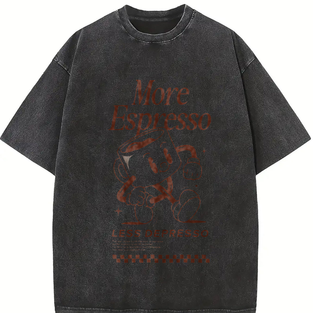 More Espresso Coffee Club vintage washed oversized T-shirt in Black