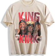 King Kirk Charlie From Oblock Kirkify Character Inspired vintage washed oversized T-shirt in Beige