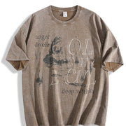 Frog Anger Dwells Deep Within Meme Vintage Washed T-Shirt in Brown