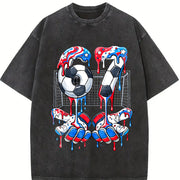 USA 67 Soccer Vintage Washed T-Shirt in Black