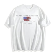 United States of America 250th Anniversary Cotton T-Shirt in White