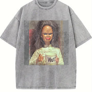 Wut Mug Angry Doll Vintage Washed T-Shirt in Gray