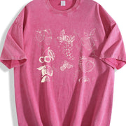 Fruits and Berries 90s Vintage Washed T-Shirt in Red