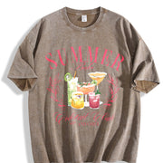 Summer Babe Cocktail Club vintage washed oversized T-shirt in Brown