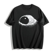 Dark Wind Eye Gothic Grunge Y2k Emo Scene Amity Affliction Cotton T-Shirt in Black