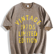 1970s 1970 Theme Classic for Guys Classic Novelty for Guys Vintage Washed T-Shirt in Brown