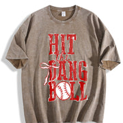 Hit the Dang Ball Vintage Washed T-Shirt in Brown