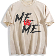 Me Vs Me Vintage Washed T-Shirt in Beige