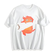 Calcifer's Howl's Moving Castle Cotton T-Shirt in White