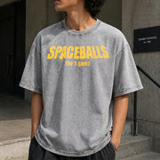 Spaceballs Movie Retro Vintage Washed T-Shirt in Gray