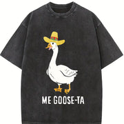 ME Goose-ta Perfect for Street Vintage Washed T-Shirt in Black