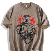 Invincible Viltrumite Warrior Anime Vintage Washed T-Shirt in Brown