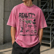 Reality Jackson Moment Vintage Washed T-Shirt in Red