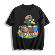 Vibes Duck Lover Cotton T-Shirt in Black