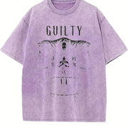 Jujutsu Kaisen Higuruma Guilty Vintage Washed T-Shirt in Purple