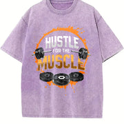 Hustle for the Muscle Vintage Washed T-Shirt in Purple