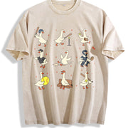 Silly Goose Softball Vintage Washed T-Shirt in Beige